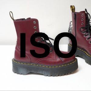ISO Cherry Red Jadon Womens Size 8 Dr Martens